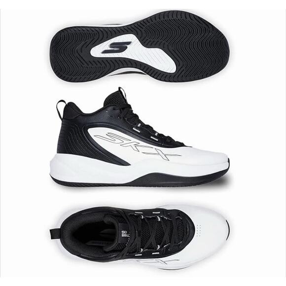 Skechers Basketball SKX League Sneaker, White/Black, 253010 Men’s 16 main image 2